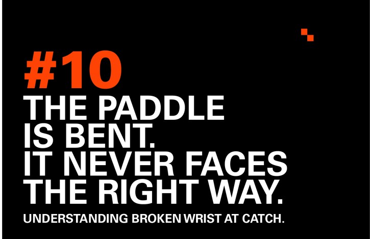 Error #10 · Broken wrist at catch